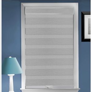 Cordless Gray Sheer Window Covering Blinds
